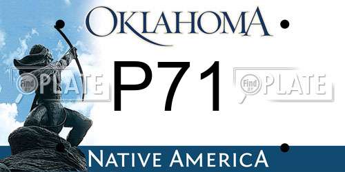 P71 Oklahoma License Plate