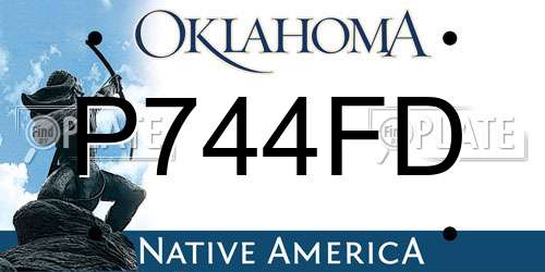 P744FD Oklahoma License Plate
