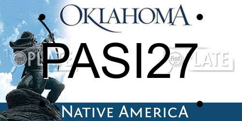 PASI27 Oklahoma License Plate