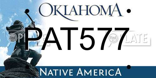 PAT577 Oklahoma License Plate