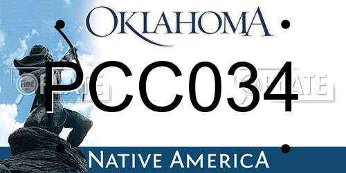 PCC034 Oklahoma License Plate
