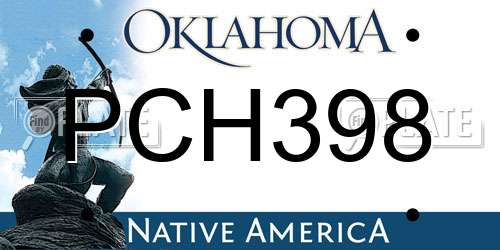 PCH398 Oklahoma License Plate
