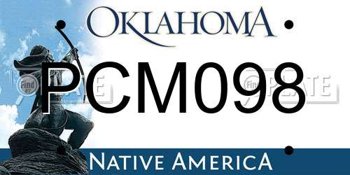 PCM098 Oklahoma License Plate