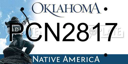 PCN2817 Oklahoma License Plate