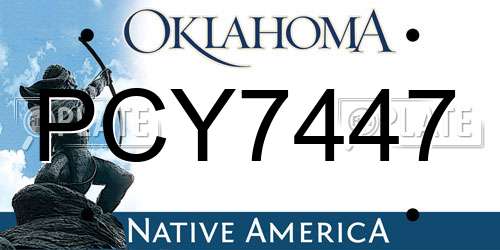 PCY7447 Oklahoma License Plate