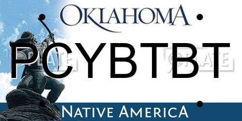 PCYBTBT Oklahoma License Plate