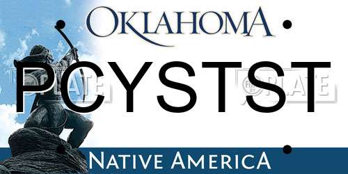 PCYSTST Oklahoma License Plate
