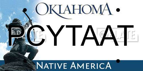 PCYTAAT Oklahoma License Plate