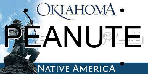 PEANUTE Oklahoma License Plate