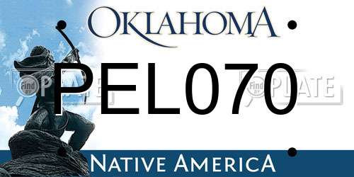 PEL070 Oklahoma License Plate