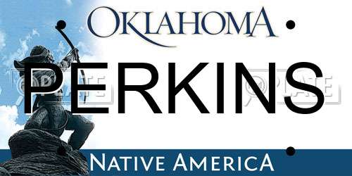 PERKINS Oklahoma License Plate