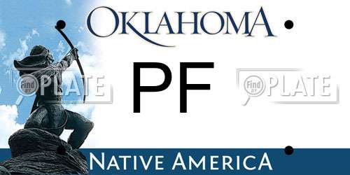 PF Oklahoma License Plate