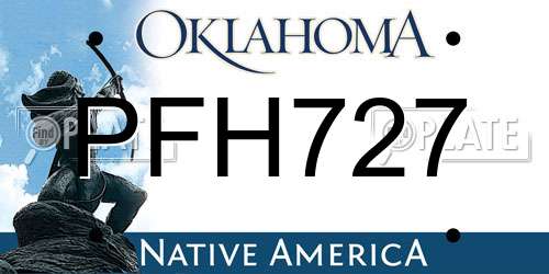 PFH727 Oklahoma License Plate