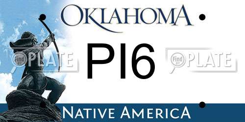 PI6 Oklahoma License Plate