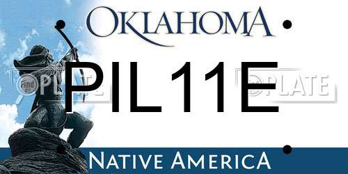 PIL11E Oklahoma License Plate