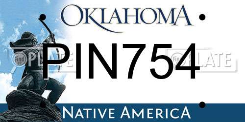 PIN754 Oklahoma License Plate