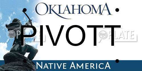PIVOTT Oklahoma License Plate