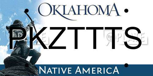 PKZTTTS Oklahoma License Plate