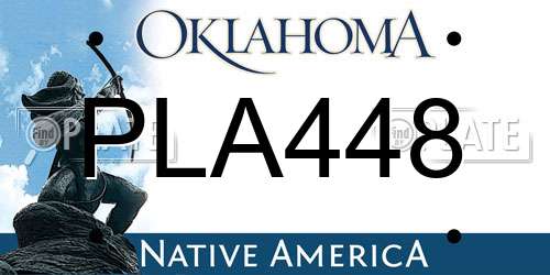 PLA448 Oklahoma License Plate