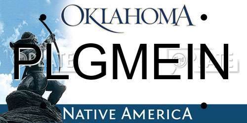 PLGMEIN Oklahoma License Plate