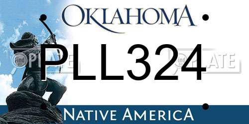 PLL324 Oklahoma License Plate