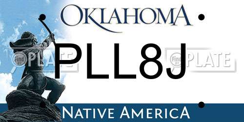 PLL8J Oklahoma License Plate