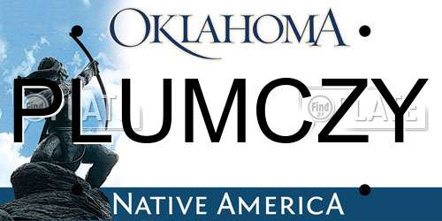 PLUMCZY Oklahoma License Plate