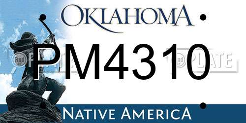 PM4310 Oklahoma License Plate