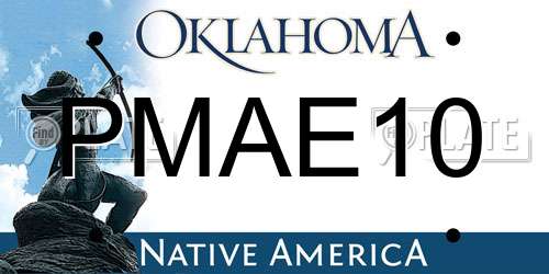 PMAE10 Oklahoma License Plate