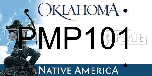 PMP101 Oklahoma License Plate