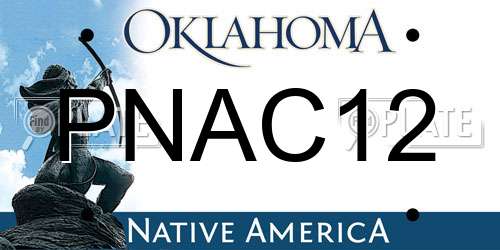 PNAC12 Oklahoma License Plate