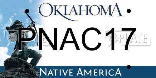 PNAC17 Oklahoma License Plate