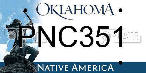 PNC351 Oklahoma License Plate
