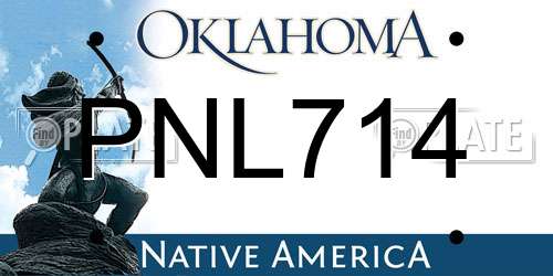 PNL714 Oklahoma License Plate