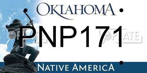 PNP171 Oklahoma License Plate