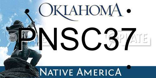 PNSC37 Oklahoma License Plate