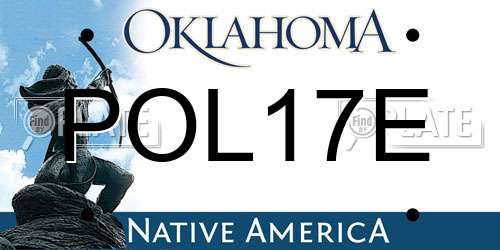 POL17E Oklahoma License Plate