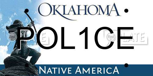 POL1CE Oklahoma License Plate