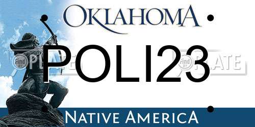 POLI23 Oklahoma License Plate