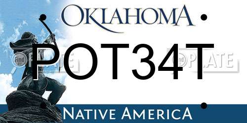 POT34T Oklahoma License Plate