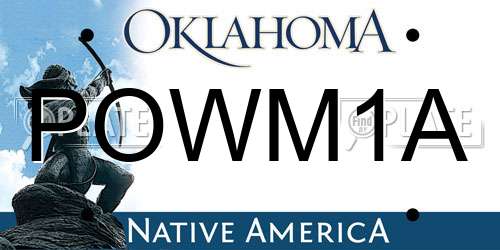 POWM1A Oklahoma License Plate