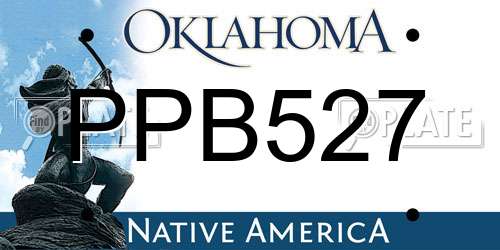 PPB527 Oklahoma License Plate