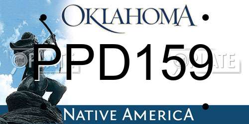 PPD159 Oklahoma License Plate