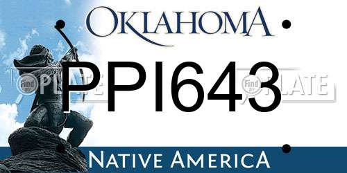 PPI643 Oklahoma License Plate
