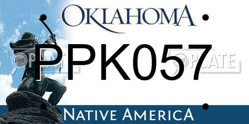 PPK057 Oklahoma License Plate