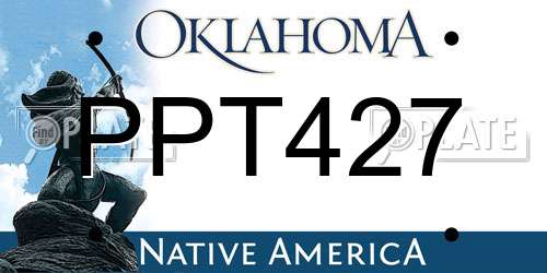 PPT427 Oklahoma License Plate
