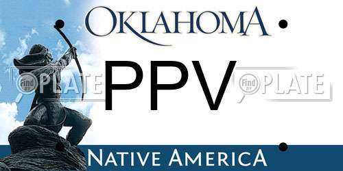 PPV Oklahoma License Plate