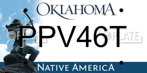 PPV46T Oklahoma License Plate