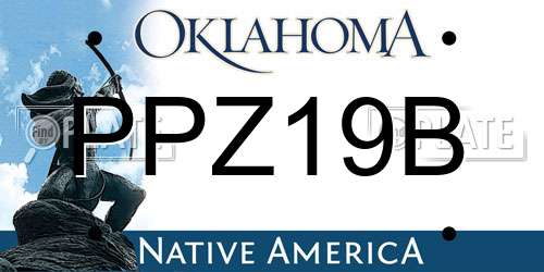 PPZ19B Oklahoma License Plate
