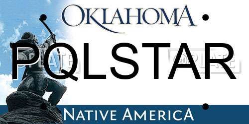 PQLSTAR Oklahoma License Plate